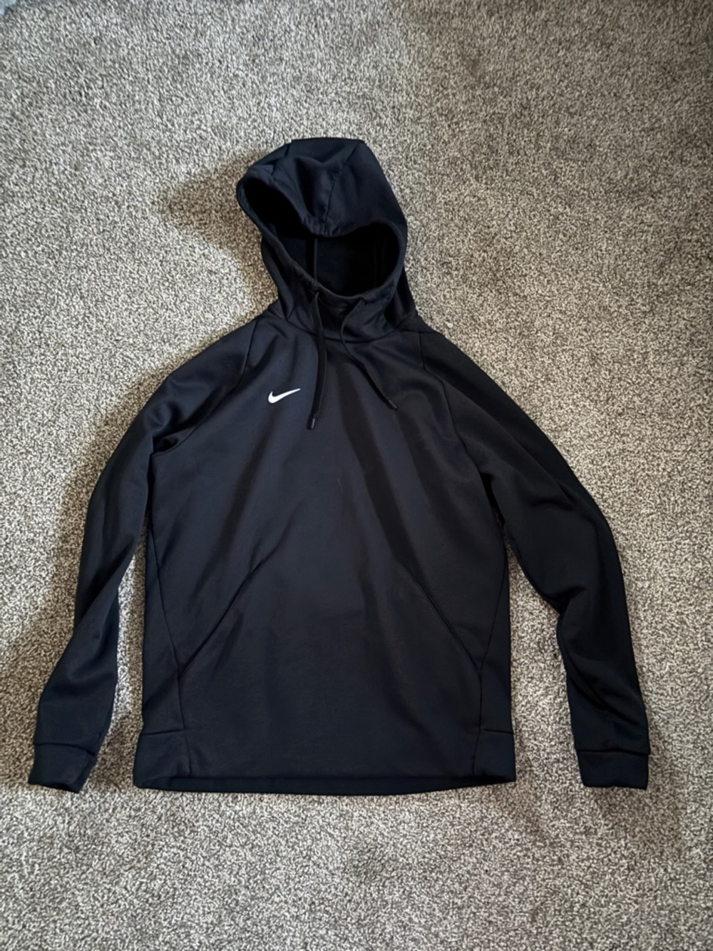 Nike Black Hoodie with White Swoosh